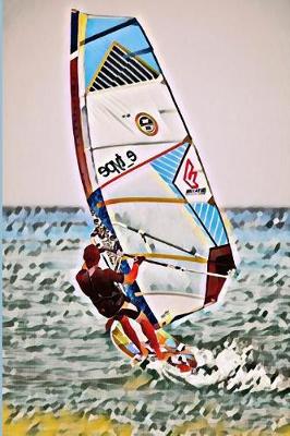 Book cover for Windsurfing Lovers Blank Lined Journal Notebook