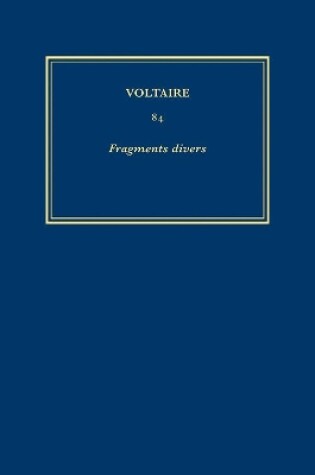 Cover of Complete Works of Voltaire 84