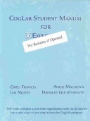 Book cover for CogLab Student Manual for Thirty-two Experiments