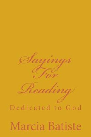 Cover of Sayings for Reading