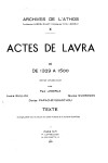 Book cover for Actes de Lavra. III