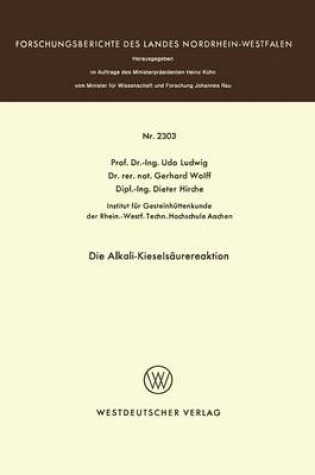 Cover of Die Alkali-Kieselsaurereaktion