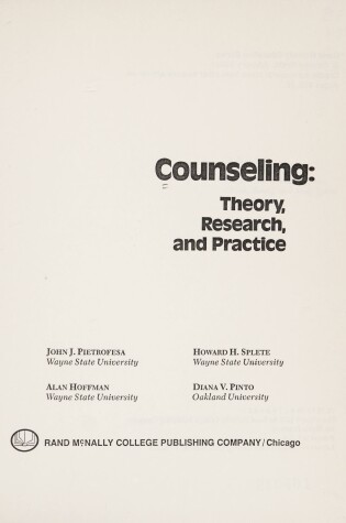 Cover of Counselling