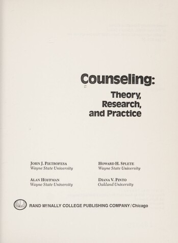 Book cover for Counselling