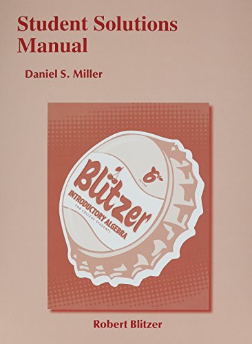 Book cover for Student Solutions Manual for Introductory Algebra for College Students