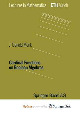 Book cover for Cardinal Functions on Boolean Algebras