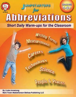 Cover of Jumpstarters for Abbreviations, Grades 4 - 12