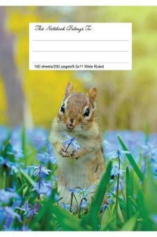 Cover of Composition Notebook for School, 8.5.X 11, Wide Ruled, Beautiful Squirrel