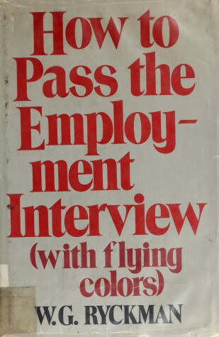 Book cover for How to Pass the Employment Interview