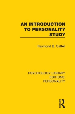 Cover of An Introduction to Personality Study