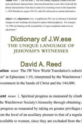 Cover of Dictionary of J.W.Ese: The Unique Language of Jehovah's Witnesses