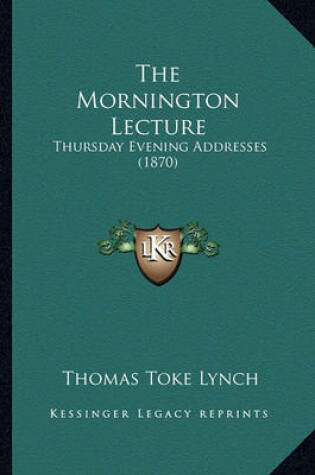 Cover of The Mornington Lecture