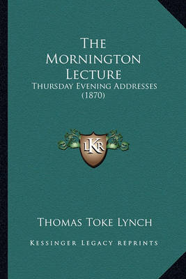 Book cover for The Mornington Lecture