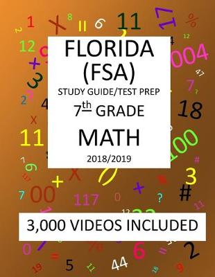 Book cover for 7th Grade FLORIDA FSA, 2019 MATH, Test Prep