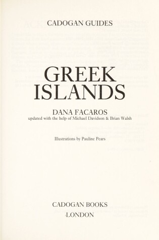 Cover of Cadogan Guide Greek Islands