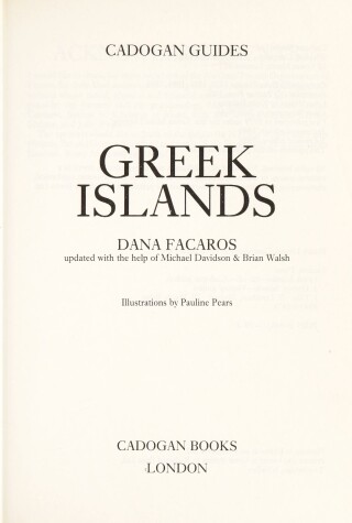 Book cover for Cadogan Guide Greek Islands