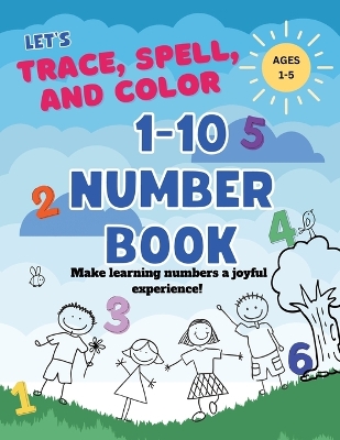 Cover of Let's Trace, Spell, and Color 1-10 Number Book ages 1-5