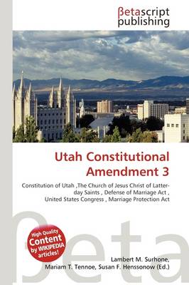 Cover of Utah Constitutional Amendment 3