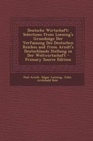 Cover of Deutsche Wirtschaft