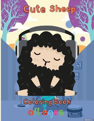 Book cover for Cute Sheep Coloring Book All ages