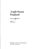 Cover of Anglo-Saxon England