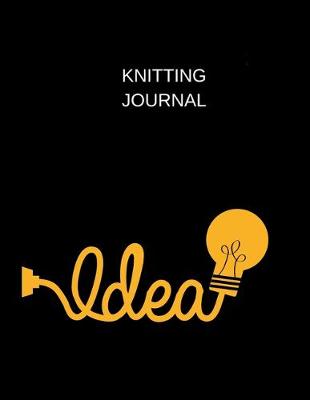 Book cover for knitting journal idea