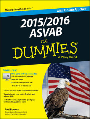 Book cover for 2015 / 2016 ASVAB For Dummies with Online Practice