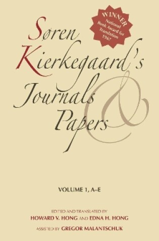 Cover of Soren Kierkegaard's Journals and Papers, Volume 1
