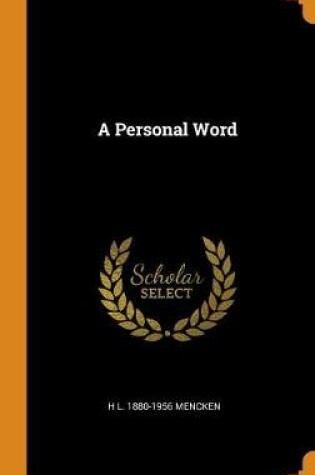 Cover of A Personal Word