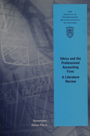 Cover of Ethics and the Professional Accounting Firm