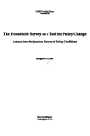 Cover of Household Survey as a Tool for Policy Change