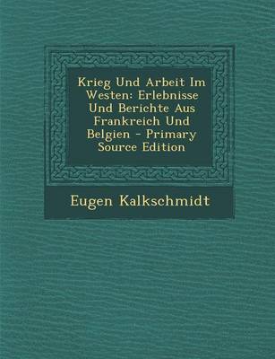 Book cover for Krieg Und Arbeit Im Westen