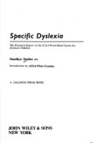 Cover of Naidoo Dyslexia