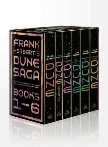 Book cover for Frank Herbert's Dune Saga 6-Book Boxed Set