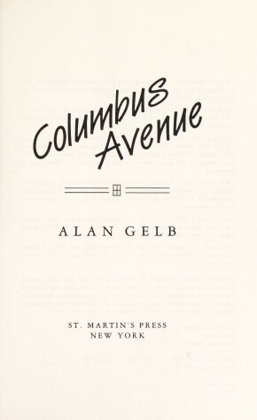 Book cover for Columbus Avenue