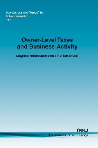 Cover of Owner-Level Taxes and Business Activity