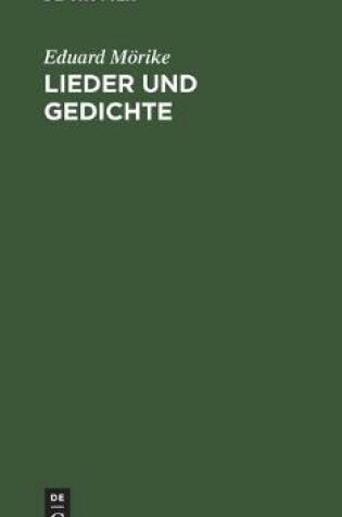 Cover of Lieder und Gedichte