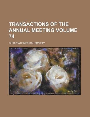 Book cover for Transactions of the Annual Meeting (74)