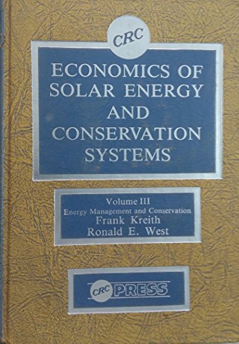 Book cover for Econs of Solar Energy & Conservation Sys  Vol 3