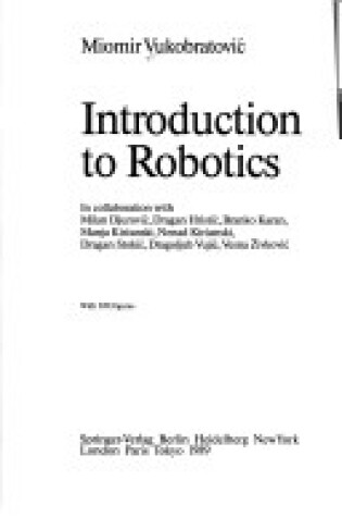 Cover of Introduction to Robotics