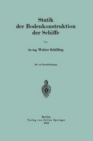 Cover of Statik Der Bodenkonstruktion Der Schiffe