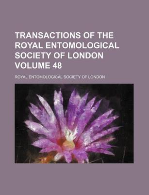 Book cover for Transactions of the Royal Entomological Society of London Volume 48