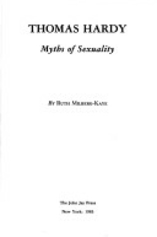 Cover of Myths of Sexuality