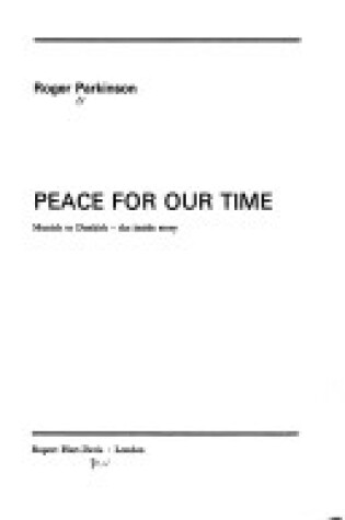 Cover of Peace for Our Time