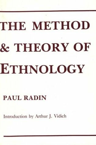 Cover of The Method and Theory of Ethnology