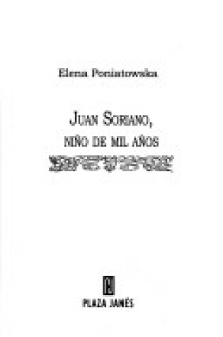 Cover of Juan Soriano, Nino de Mil Anos