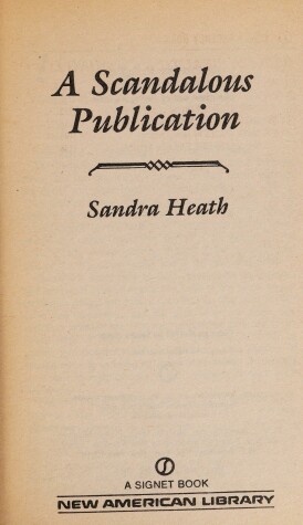 Book cover for Heath Sandra : Scandalous Publication