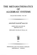 Book cover for Mathematics of Algebraic Systems