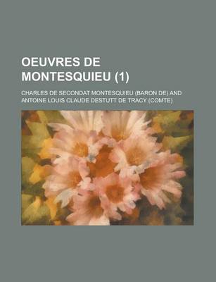 Book cover for Oeuvres de Montesquieu (1)