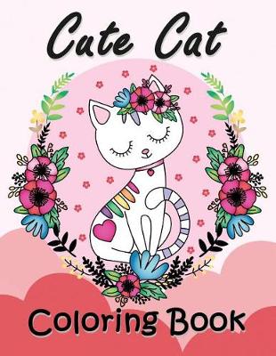 Book cover for Cute Cat Coloring Book